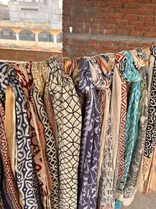 Bagru Dabu พิมพ์ลายภาพวาดด้วยมือไม้ Dabu ที่สวยงามมากโสร่งที่ไม่ซ้ำกันสำหรับผู้หญิง100% ชายหาดห่อผ้าฝ้าย Pareos ขายส่ง - Product Image 4