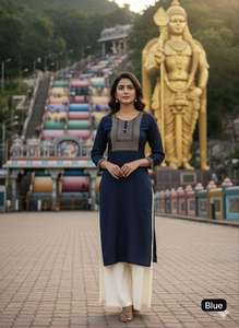 ชุดเซ็ตแฟชั่นทันสมัยปี 2025 ของ Maruti  ผ้าเรยอนสุดฮิต  ชุดเสื้อและกางเกงทรงพลาโซ  งานปักลายสวยงาม  สำหรับผู้หญิง - Product Image 3