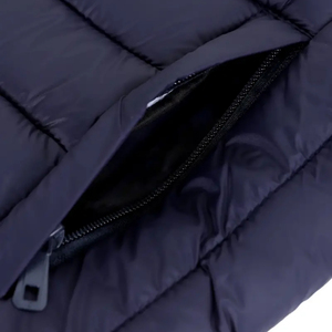 Veste d'hiver sans manches coupe ample en laine unisexe coupe-vent écologique et respirant avec logo bleu personnalisable - Product Image 6