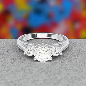 E-F 1.79กะรัต/VSS-VS เพชรโมอิสซาไนต์คุณภาพสูงชุดหมั้นแหวนสำหรับผู้หญิงสีทอง10K/14K/18K - Product Image 2