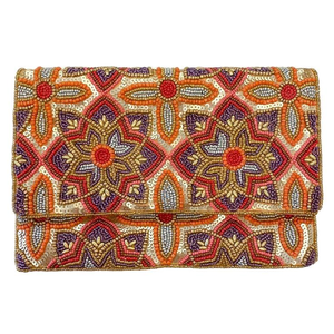 กระเป๋าปักลายลูกปัดแบบทันสมัยกระเป๋าสะพายข้างแฟนซีดีไซน์ใหม่สวยงามทันสมัยโดยงานฝีมือ MD - Product Image 6