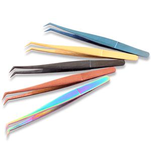 Pinzas de Precisión con Punta de Fibra, Duraderas, de Acero Inoxidable, Antideslizantes, para Pestañas, Pinzas para Extensiones de Pestañas con Logotipo Personalizado - Product Image 5