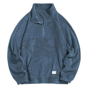 OEM Custom Color Mens Stand Collar 1/4 Zip Pullover <b>Sherpa</b> Fleece Sweatshirt <b>Jumper</b> Half Quarter Zip Warm Winter Casual - Product Image 1