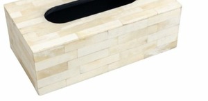 กล่องกระดาษทิชชูทำมือพร้อมสลักกระดูกของตกแต่งบ้านและสำนักงานอย่างมีสไตล์ - Product Image 3