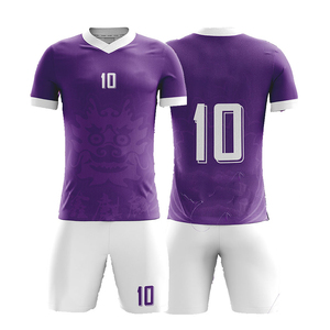 Conjunto de Uniforme de Fútbol Deportivo de Verano Sublimado Personalizado de Alto Rendimiento, Transpirable, Cuello en V, Manga Corta, Pantalones Cortos de Fútbol de Secado Rápido - Product Image 3