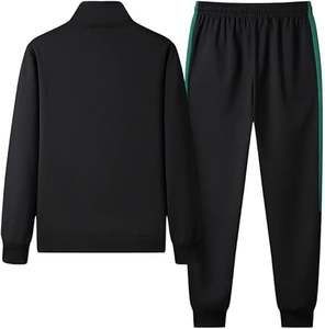 Chándal con capucha y cremallera de algodón liso con logotipo personalizado, transpirable, suave y cálido, para correr, ropa deportiva informal para exteriores, chándal para correr - Product Image 4