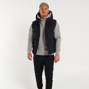 Gilet bouffant de rue pour hommes, support de gilet en tissu brillant, léger, matelassé, rembourré, personnalisé sans manches, vente en gros sur mesure - Product Image 2