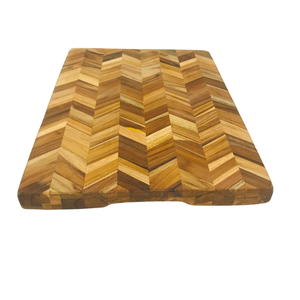 Tabla de cortar madera de teca hecha en Vietnam, alta calidad, bloques de picar, logotipo personalizado con forma de espiga - Product Image 5