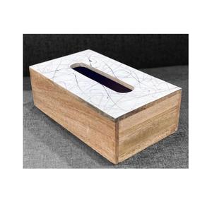 กล่องกระดาษทิชชูตกแต่งทำจากไม้คุณภาพระดับพรีเมียมอุปกรณ์ผ้าเช็ดปากบนโต๊ะแบบโบราณสำหรับงานปาร์ตี้ที่บ้าน - Product Image 5