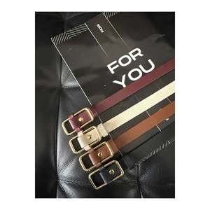 4-Piece Rectangular Buckle Women's Trouser <b>Belt</b>, Jacket <b>Belt</b>, Shirt <b>Belt</b>, Dress <b>Belt</b> - Black-Tan-Beige-<b>Burgundy</b> - Product Image 3