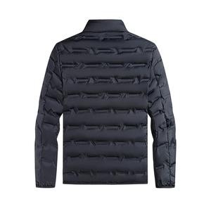 Doudoune plissée coupe-vent solide auto-chauffante pour homme avec col montant Veste d'hiver classique et chaude - Product Image 6
