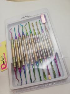 10 Uds. Herramientas de llenado de dientes dentales recubierto de arcoíris calidad sostenible Acero inoxidable logotipo personalizado instrumentos de llenado de dientes dentales - Product Image 3
