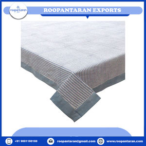 Último diseño blanco rectángulo Jacquard bloque de mano impreso calidad premium manteles de algodón puro para la venta - Product Image 2