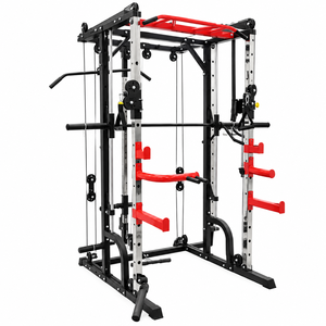 Estación de Fitness Multifuncional de Hierro, Equipo de Gimnasio en Casa Unisex con Sistema de Poleas y Soporte para Barras para un Entrenamiento Completo - Product Image 1