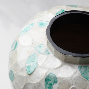 แจกันมุกทำด้วยมือแจกันดอกไม้เปลือกหอยแจกันตกแต่งบ้านสำหรับบ้าน2024ของขวัญคริสต์มาส - Product Image 2