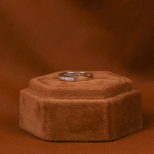 18KT Solid <b>Gold</b> Classic Style Wedding Band Round Lab Grown Diamond Fashion <b>Ring</b> Perfect Birthday Gift for Girls - Product Image 3