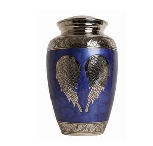 Hermosas alas de Ángel sobre un fondo azul brillante No hay barcos de espera de inmediato Urna de cremación humana para adultos - Product Image 6