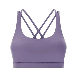 Double <b>Cross</b> Strap Sports Bra Women Yoga <b>Top</b> Gym Fitness Workout Activewear OEM ODM Factory - Product Image 3