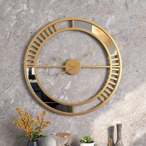 Elegant Round Metal Wall <b>Clock</b> Stylish Luxury Decorative Hanging <b>Clock</b> for Home Living Room Bedroom Hotel Office Decor - Product Image 3