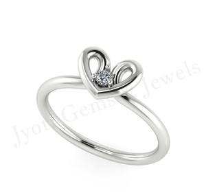 2025 élégant à la mode S925 bague en argent Sterling cadeau femmes filles femmes Zircon Zircon bague de mariage pour coeur bijoux composant - Product Image 5