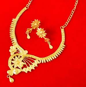 24K Plaqué Or Vintage Dubai Ensemble de Bijoux Boucles d'Oreilles Bracelets Peignes Broches avec Cuivre & Diamant Bijoux de Mode Allemagne Bulgarie - Product Image 6