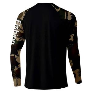 Camisetas de pesca al aire libre 100% poliéster manga larga protección UV impresión Digital transpirable ropa deportiva para hombres camisas de pesca - Product Image 6