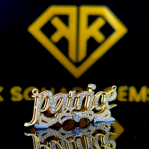 Pendentif Hip Hop en Argent 925 avec Logo Personnalisé et Lettre VVS Moissanite Diamant pour Collier - Product Image 4