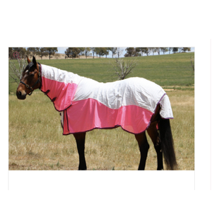 Customizável leve cavalo mosca folha verão resfriamento malha tapete malha inserir algodão rosa Combo - Product Image 1