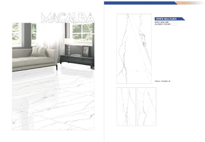 Baldosas modernas de lujo para sala de estar de Villa, calidad superior, 600x1200mm, mármol cerámico brillante sinterizado, estilo contemporáneo - Product Image 6