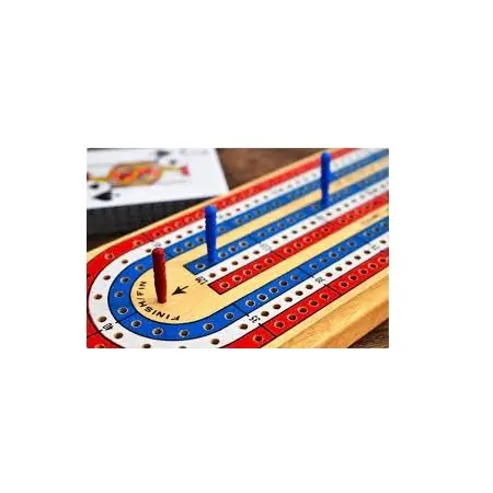 Best selling cribbage game with playing cards wooden board box and storage area for indoor and outdoor play games