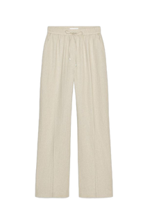 Pantalon de sport large beige en coton pour femme, coupe ajustée, idéal pour la course et l'entraînement – Meilleure vente, provenance Inde - Product Image 2