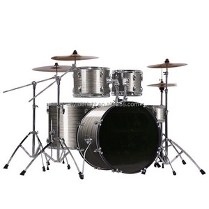 Batería Acústica de 5 Tambores y 4 Platillos, Instrumento de Percusión Musical, Juego de Batería y Platillos de Tamaño Completo, Kits de Batería Profesionales para Principiantes - Product Image 3