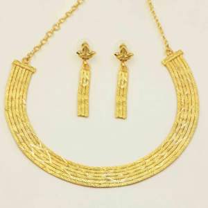 Venta al por mayor 14K 18K 24K chapado en oro joyería de moda, formando collares conjunto, joyería de lujo, latón oro relleno joyería Oro Joyeria. - Product Image 3