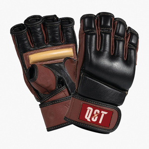 Nuevos guantes MMA de alto rango hechos con entrenamiento de cuero genuino Sparring Punzonado Grappling OEM ODM Fabricante Guantes - Product Image 2