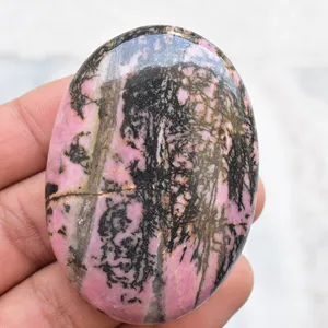 Palmstone-cristales de Rodonita Rosa Natural, lote de gemas de rodonita, cristal de cristal pulido, piedra de Palma - Product Image 1