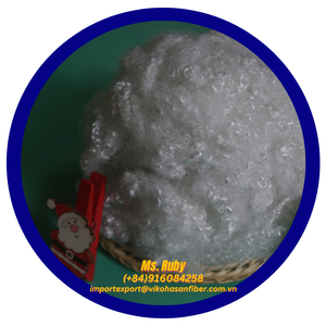 เส้นใยโพลีเอสเตอร์15D OEKO-TEX 64มม. วัสดุทนไฟรีไซเคิลสีขาวสำหรับบรรจุคอนกรีต - Product Image 5