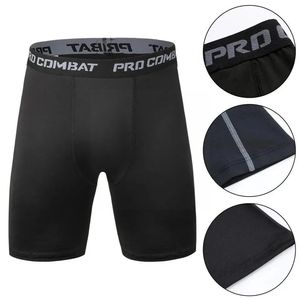 Pro <b>Combat</b> <b>Men's</b> Black Compression <b>Shorts</b> Mid Waist Quick Dry Sporty Knitted Spandex Polyester <b>Short</b> - Product Image 1