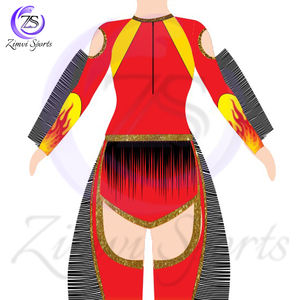 Tissu extensible Bon fournisseur avec logo personnalisé Dernier style Confortable Uniformes de majorette de haute qualité pour adultes par Zimvi Sports - Product Image 6