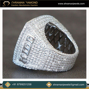 Bague de fiançailles de mariage de luxe 12.94CT 925 en argent Sterling pour hommes championnat personnalisé Moissanite bague en diamant cadeau - Product Image 3