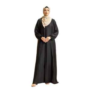 Robe musulmane simple tendance 2026, abaya unie, kaftan arabe, Turquie, Dubaï, robe maxi à manches longues, vêtements islamiques pour filles - Product Image 1