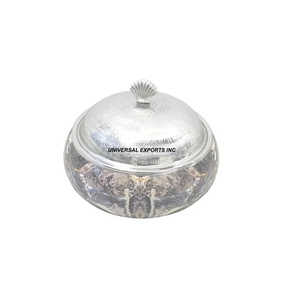 Vaisselle de table Hotpot en métal de luxe Chauffe-plats décoratifs forme ronde vente en gros nouvelle casserole en métal fantaisie - Product Image 1