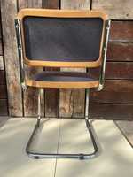 Silla de madera y metal Vintage Industrial Bauhaus Estilo retro Asiento cómodo duradero Perfecto para comedor Sala de estar