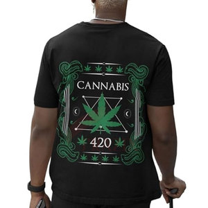 เสื้อยืดแฟชั่นสะพายไหล่กราฟิกพิมพ์ลายตัวหนาเสื้อยืดโอเวอร์ไซส์สำหรับผู้ชาย - Product Image 2