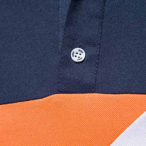 T-shirt polo pour hommes 100% coton décontracté motif solide respirant chemises à manches courtes de différentes couleurs - Product Image 6