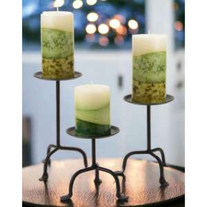 Most Popular Design Metal Candle Holder Customized Shape Round Shape Design Black Powder Coated Finished Metal Candle Holder - Product Image 6