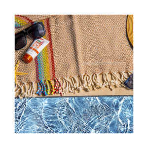 Turkish Cotton Lightweight Hammam Peshtemal Quick-Dry Summer Beach <b>Blanket</b> Absorbent Durable Sand Handwoven <b>Wrap</b> Home Textile - Product Image 5