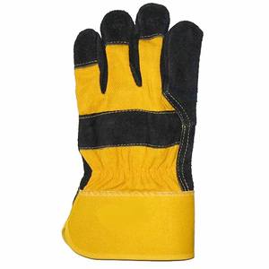 Gants de sécurité en cuir de qualité supérieure, couleur unie, personnalisables en gros, résistants à la chaleur, 12 pouces - Product Image 4