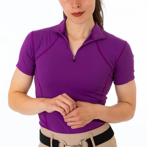 Vente flash Chemises de base pour l'équitation pour femmes, vêtements en maille de qualité, coupe ajustée, manches longues, OEM disponible à bas prix - Product Image 6