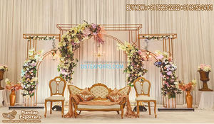 Elegante evento Fiesta escenario decoración láser marco brillante espejo marco Configuración para boda escenario occidental boda escenario espejo marco - Product Image 6