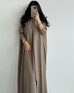 Abaya pour femmes, robe islamique turque longue, en gros, sur mesure, luxe, satin de soie, anti-rides, faite à la main, de haute qualité, toutes saisons, petite taille - Product Image 1